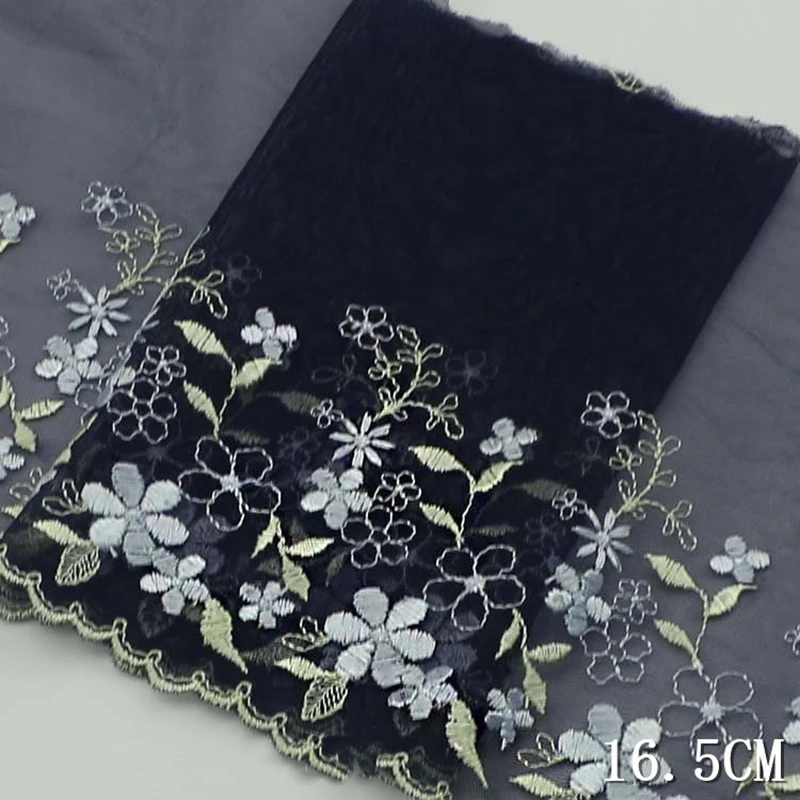 29/30yards Navy Flower Mesh Tulle Embroidery Lace Trim DIY Handmade