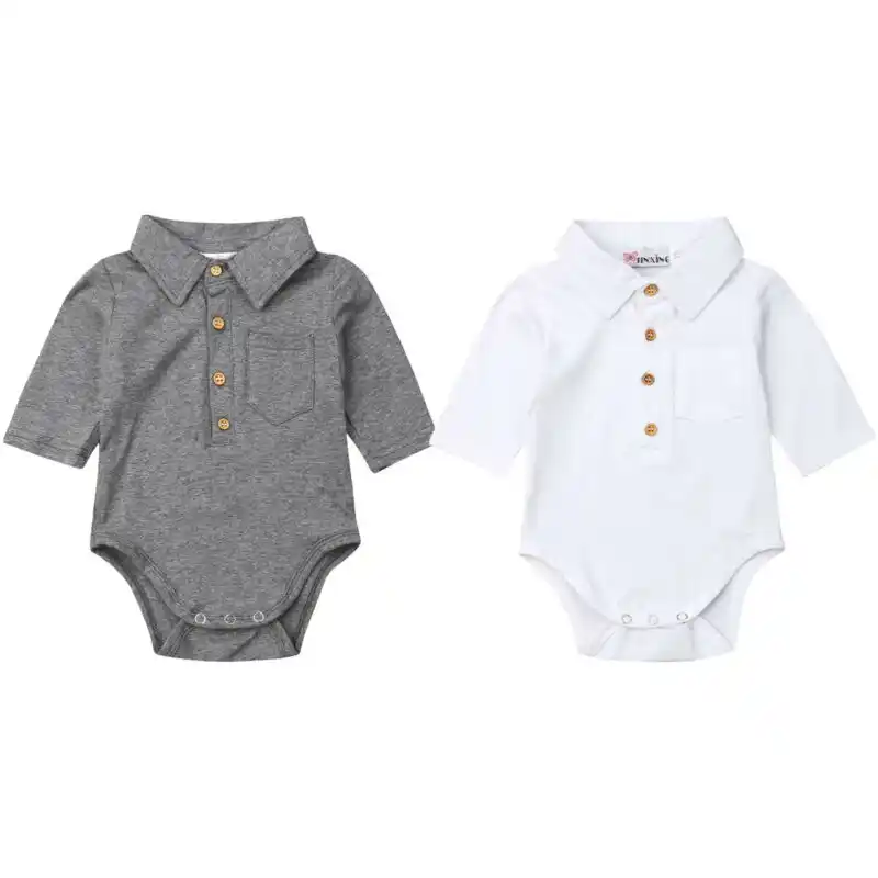 baby boy bodysuits with collar