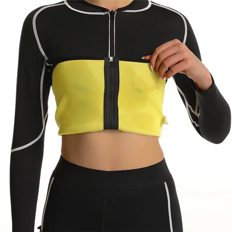 shapewear bodysuit Women Neoprene Long Sleeve Sweat Sauna Tops Weight Loss Sport Workout Slimming Shirt Body Shaper Waist Trainer Dropshipping extreme tummy control shapewear