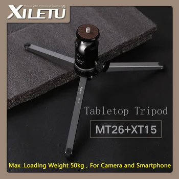 

XILETU MT26+XT15Bearing Bracket Mini Tabletop Tripod and Ball Head High For DSLR Camera Mirrorless Camera Smartphone