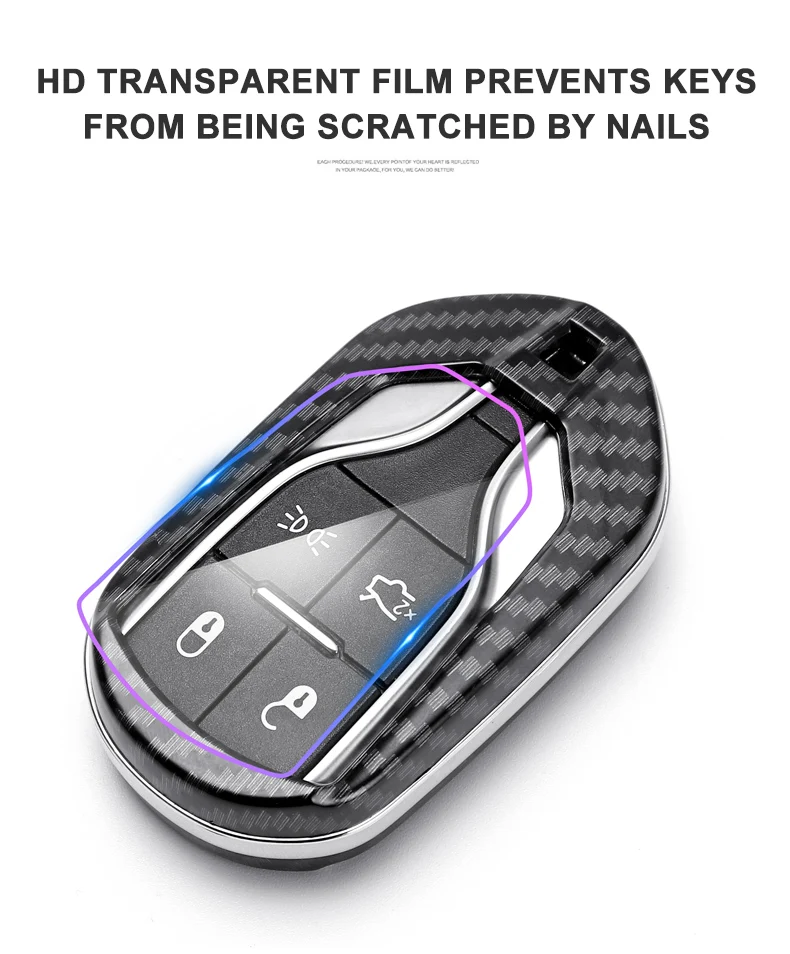 Carbon Fiber Car Smart Key Cover Case Fob For Maserati Levante Ghibli Quattroporte GT Granturism GranCabrio Protect Shell - H7435da6c6f4e4efe9867bd321e54dcbfL