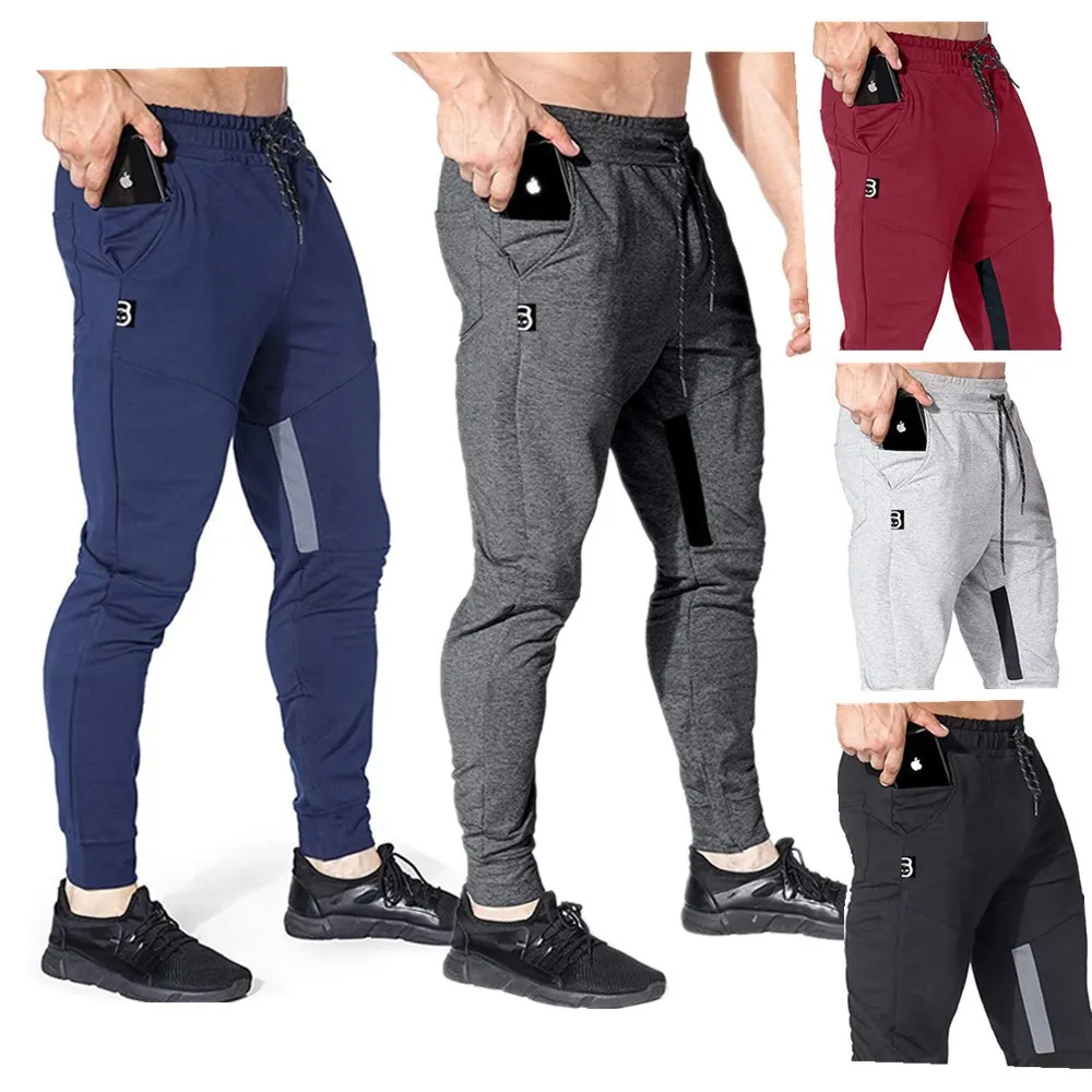 

2020 Men's Solid Casual Trouser Casual Pencil Pants Fitness Elastic Waist Harem Pants Slim Sweatpants Joggers Dropshipping