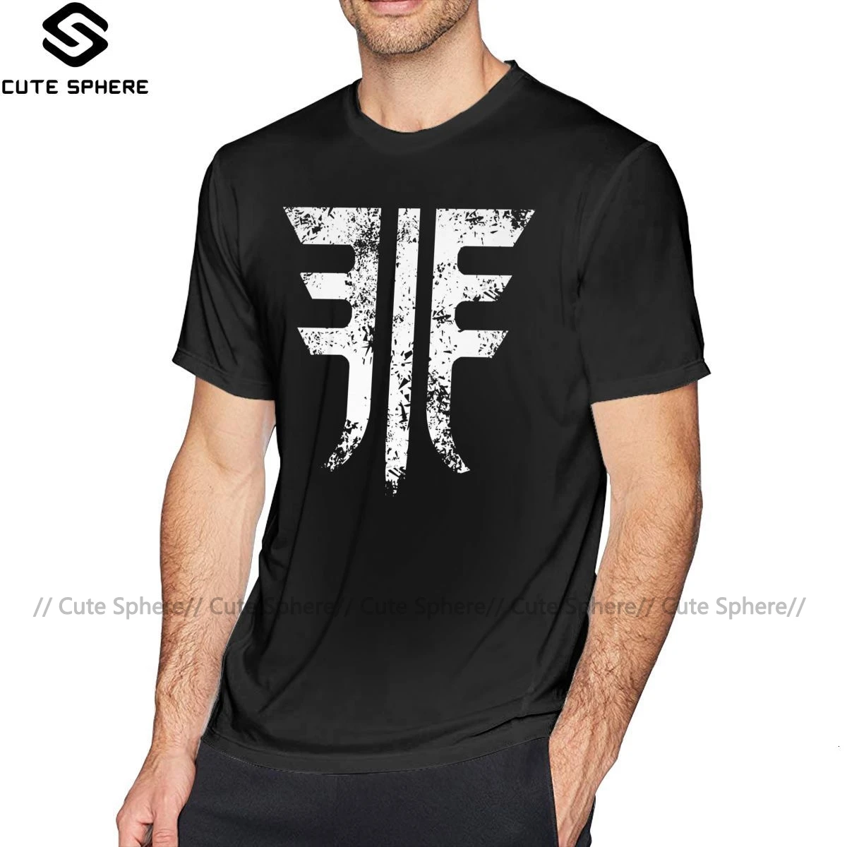 Футболка с надписью «DESTINY», футболка с надписью «FORSAKEN», модные мужские футболки из 100 хлопка, Милая футболка с коротким рукавом и рисунком 4xl