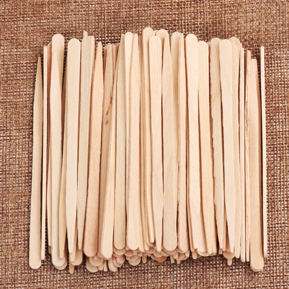 Disposable Waxing Wax Wooden Bamboo Sticks Spatula Tongue Depressor Kit Hair Removal Cream Depilatory Beauty Tool 100 Pcs hair removal wax,wood tongue depressor wax,wood hair removal spatula