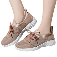 Женская Повседневная обувь; Модные дышащие Прогулочные кроссовки на плоской подошве со шнуровкой; коллекция года; tenis feminino; цвет розовый, черный