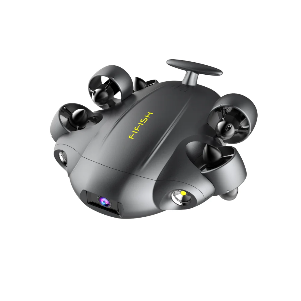 Fifish V6E M100A Underwater Drone Rov with 4K Camera 14400mAH 6000 Lumen VR Submarine Diving Underwater Robot for Rescue