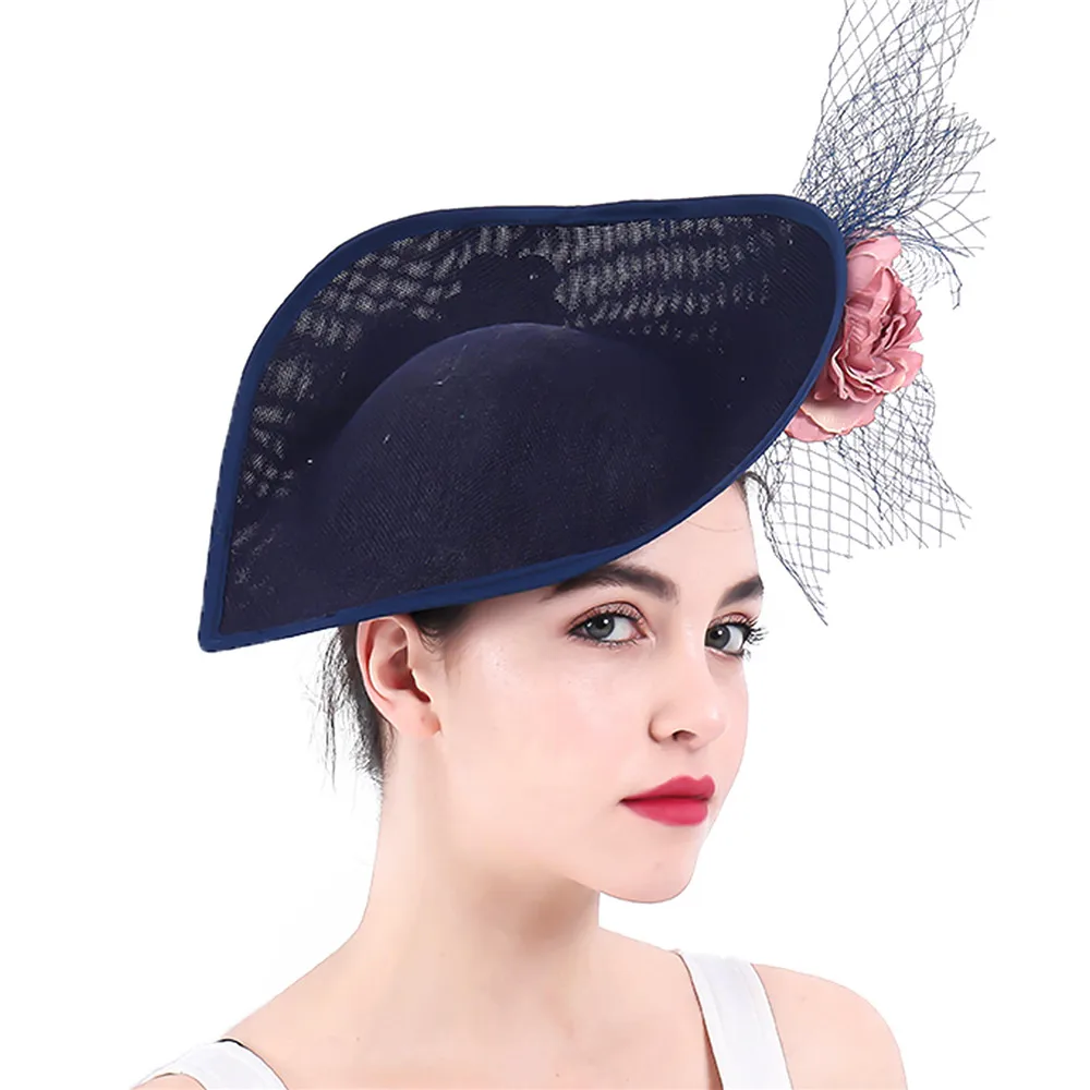 navy pillbox hat