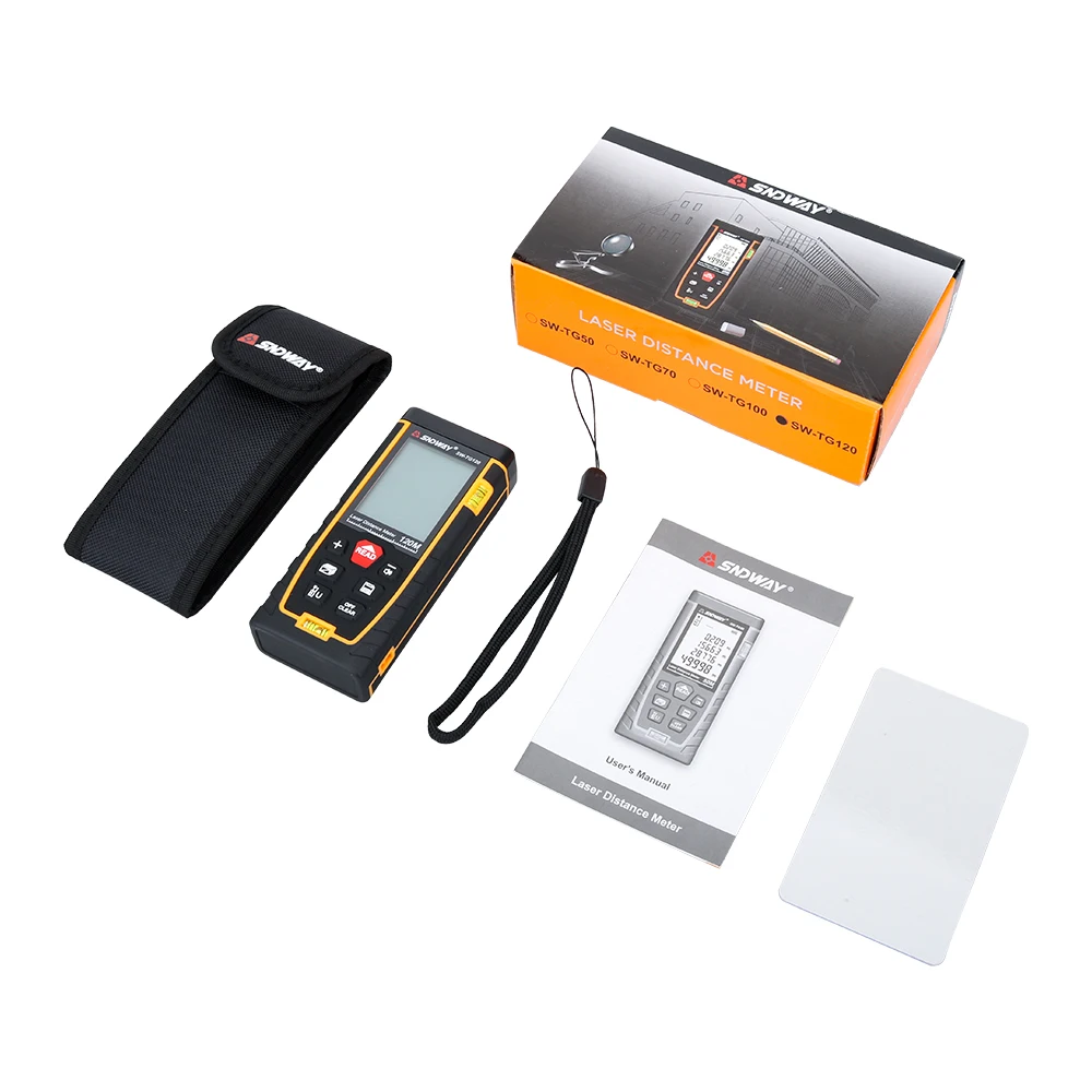 SNDWAY Laser Distance Meter Digital Rangefinder 120m 100m 70m 50m Laser Distance Measurer Electronic Level Ruler Range Finder SNDWAY Laser Distance Meter Digital Rangefinder 120m 100m 70m 50m Laser Distance Measurer Electronic Level Ruler Range Finder
