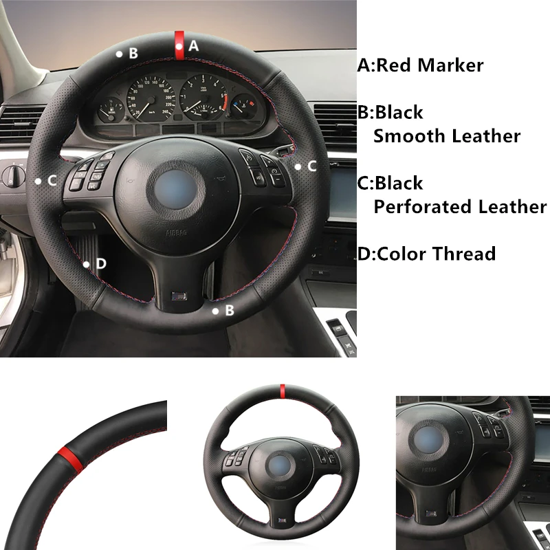 Car Accessories Interior Steering Wheel Cover Universal For BMW E46 GOLF 4  5 AUTO PEUGEOT TESLA Funda Volante Coche Decorate - AliExpress