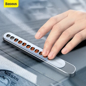 

Baseus Car Temporary Parking Card Phone Number Holder Sliding Cover Card Telephone Number Carpark Styling Automobile Accessories