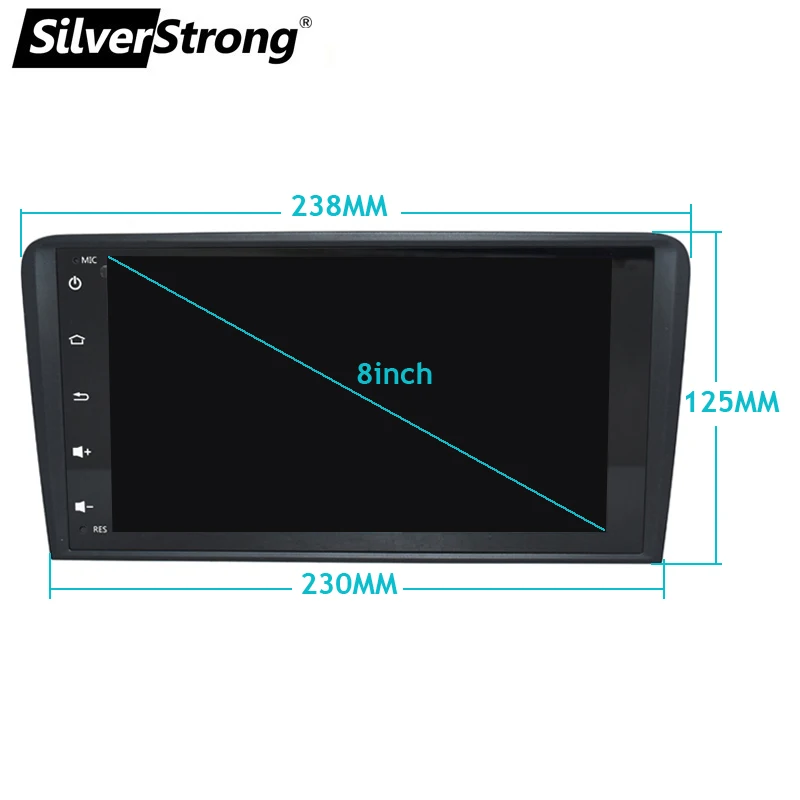SilverStrong 2Din Android10.0 автомобильный DVD DSP для Audi A3 S3 2003 2004 2011 2008 Автомобильный Радио GPS