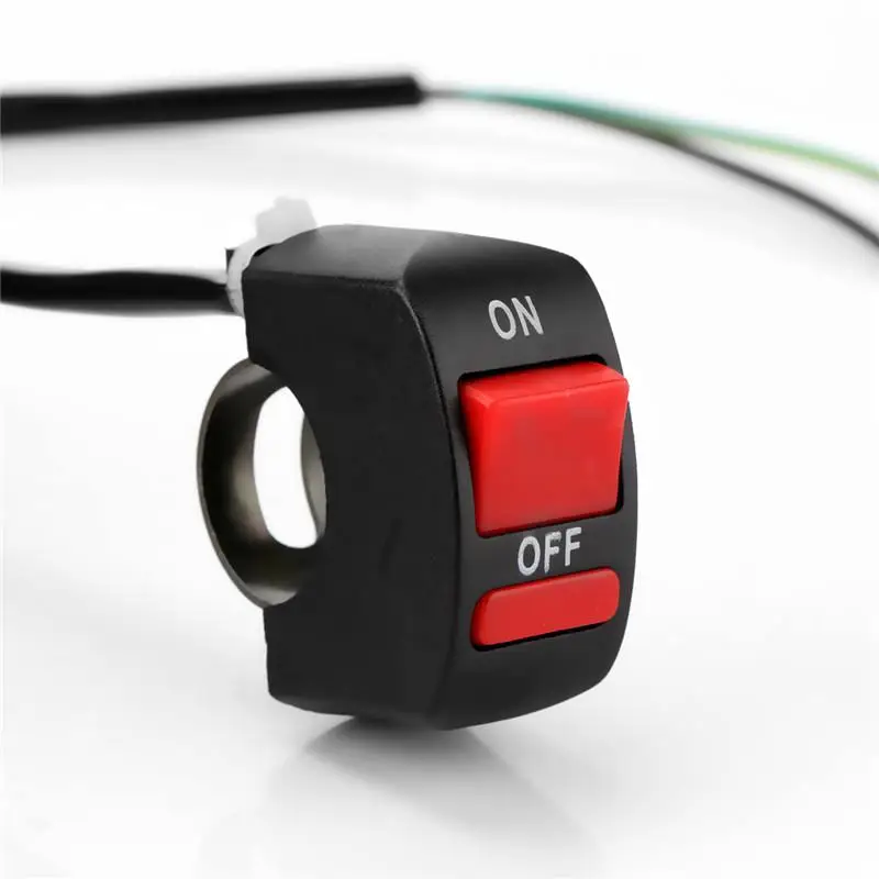 Black 10PCS//SET Handlebar LED Headlight Motorcycle Kill Switch ON//OFF Bullet Connector Bike Handle Bar Kill Stop Switch
