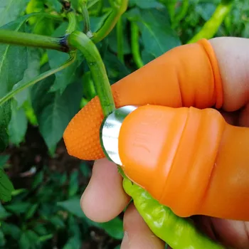 

Silicone Thumb Knife Finger Knife Protector Vegetable Harvesting Knife Plant Blade Scissors Garden tools