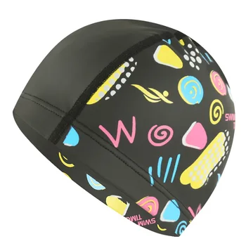 

Swimming Cap Swim Pool Bathing Caps Hat Ears Long Hair Protection Waterproof PU Coating Fabric Water Caps for Women Men Adults