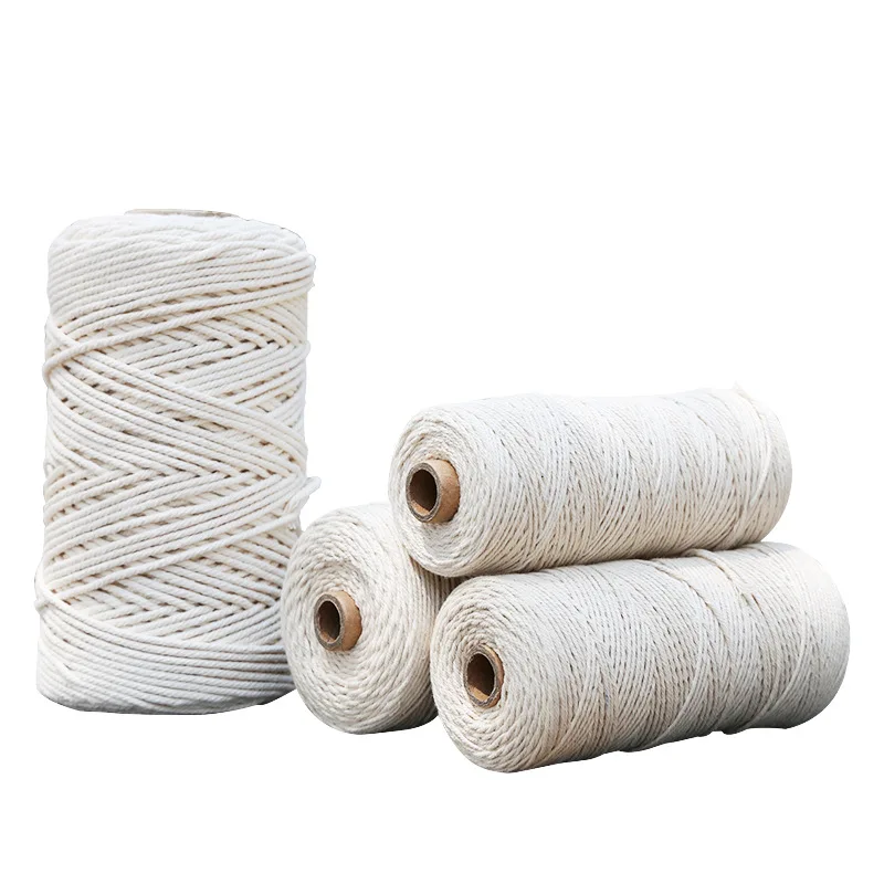 Macrame cord Twisted Cotton Rope Handmake String DIY Home Decorative Accessoreis cotton rope macrame cord 1mm 2mm 3mm