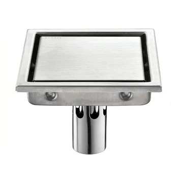 

Bathroom Durable Shower Hair Floor Drain Square Shape Invisible Tile Cover Waste Stainless Steel Antique Insert Anti-odor Grates