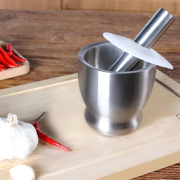 

304 Stainless Steel Smashed Garlic Masher Sputum Pot Garlic Pot Home Manual Garlic Stone Scorpion Grinder