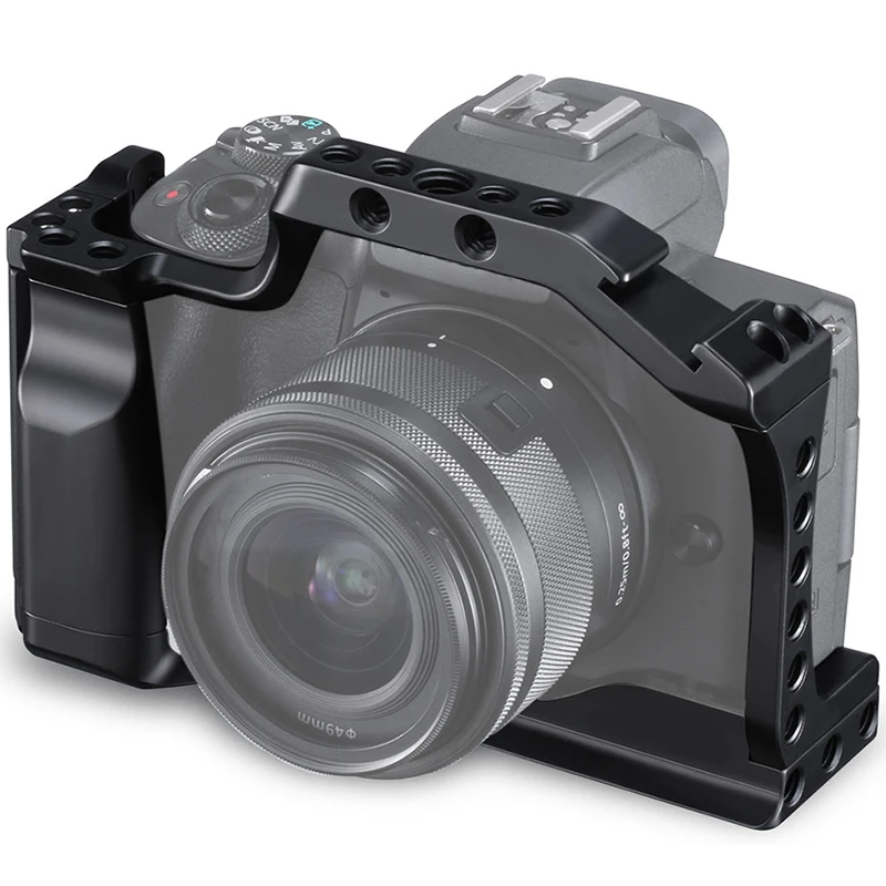 

DSLR Camera Cage for Canon EOS M50 Cage with Hot Shoe Mount for Quick Release Attachment for Video Vlogging VS