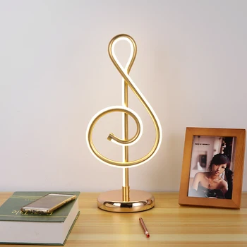 

Creative personality LED Table Lamp 3-colors Dimming Musical Note Desk Light Aluminum Eye Protection Reading Lamp YHJ010911