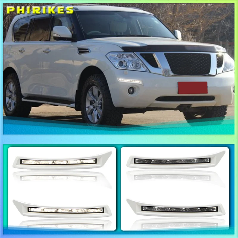 Дневные ходовые светодиодные огни для переднего бампера Nissan патруль Y62 2012-2015 2 шт.