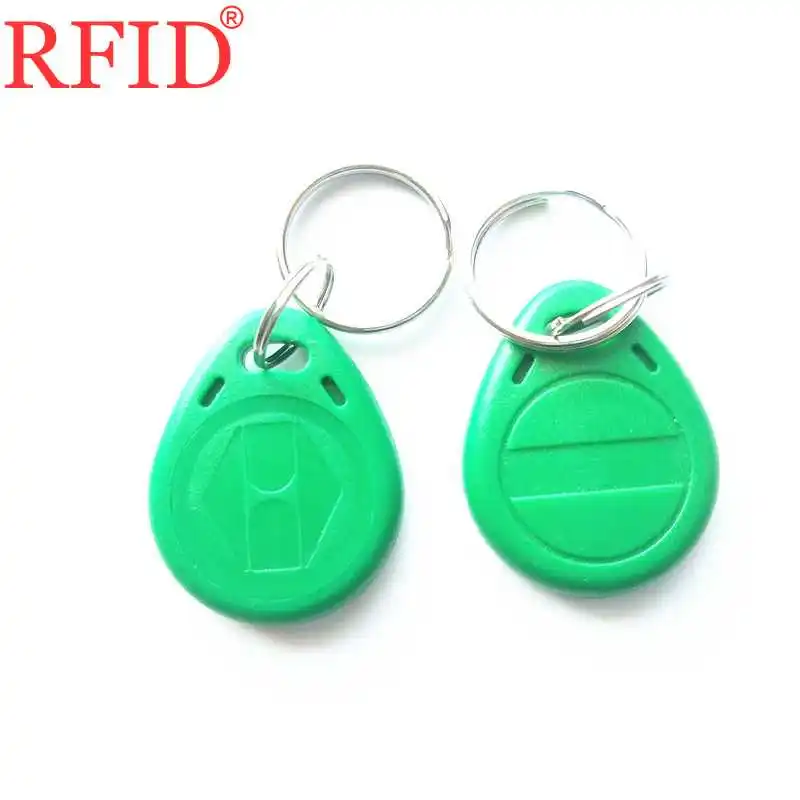 ID 125 кГц EM4305 перезаписываемые брелки RFID бирка кольца для ключей Бесконтактный жетон Брелок карта контроля доступа много цветов выбрать 10 - Цвет: 10pcs Green