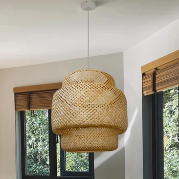 Chinese Style Pendant Light Handmake Bamboo Hanging Lamps 2