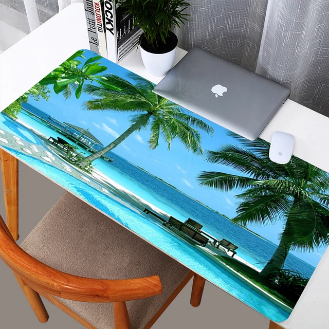 Mouse Pad Palm Beach Gaming Large Rubber Mat Non-slip Computer Laptop  Desktop Pc