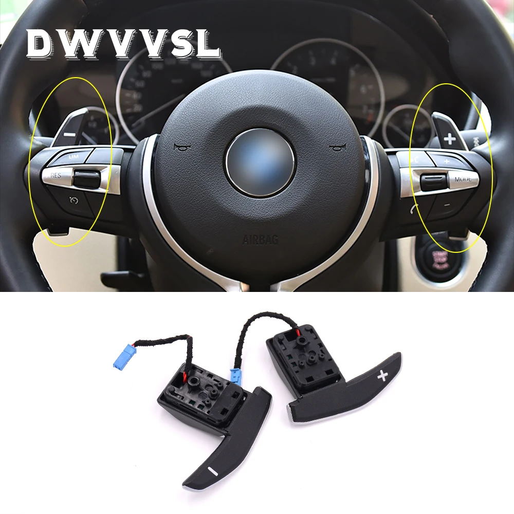

2pcs pick For bmw f10 steering wheel shift paddle shifting shift pad shift lever extension replacement aluminum dial assembly