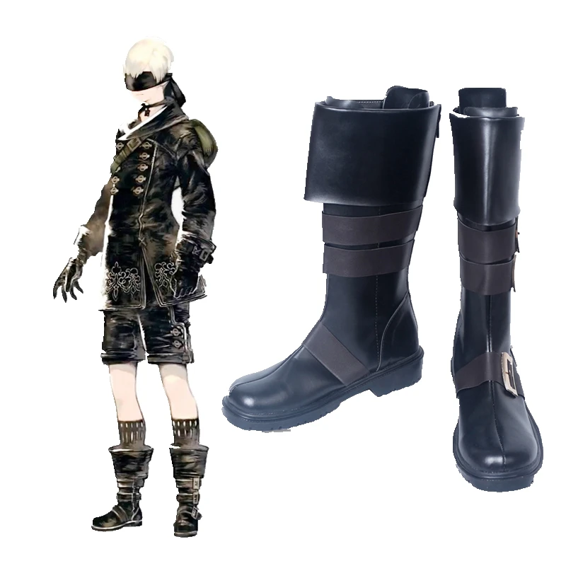 

Unisex Anime Cosplay NieR Automata YoRHa No. 2 Type B 9s Cosplay Costumes Boots Custom Made