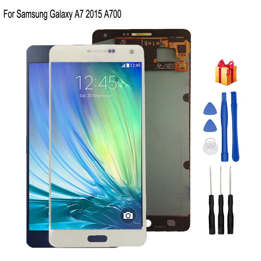 AMOLED для samsung Galaxy A7 A700 ЖК-дисплей A700F A700FD ЖК-сенсорный экран дигитайзер Запасные части Бесплатные инструменты