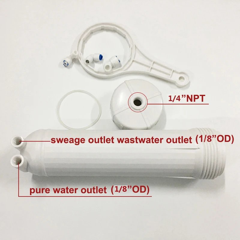 Reverse Osmosis 3012 Housing for 3012-400 gpd3012-600gpd Ro membrane With 5M 38OD CCK Parts TubePipe and All Fittings (4)