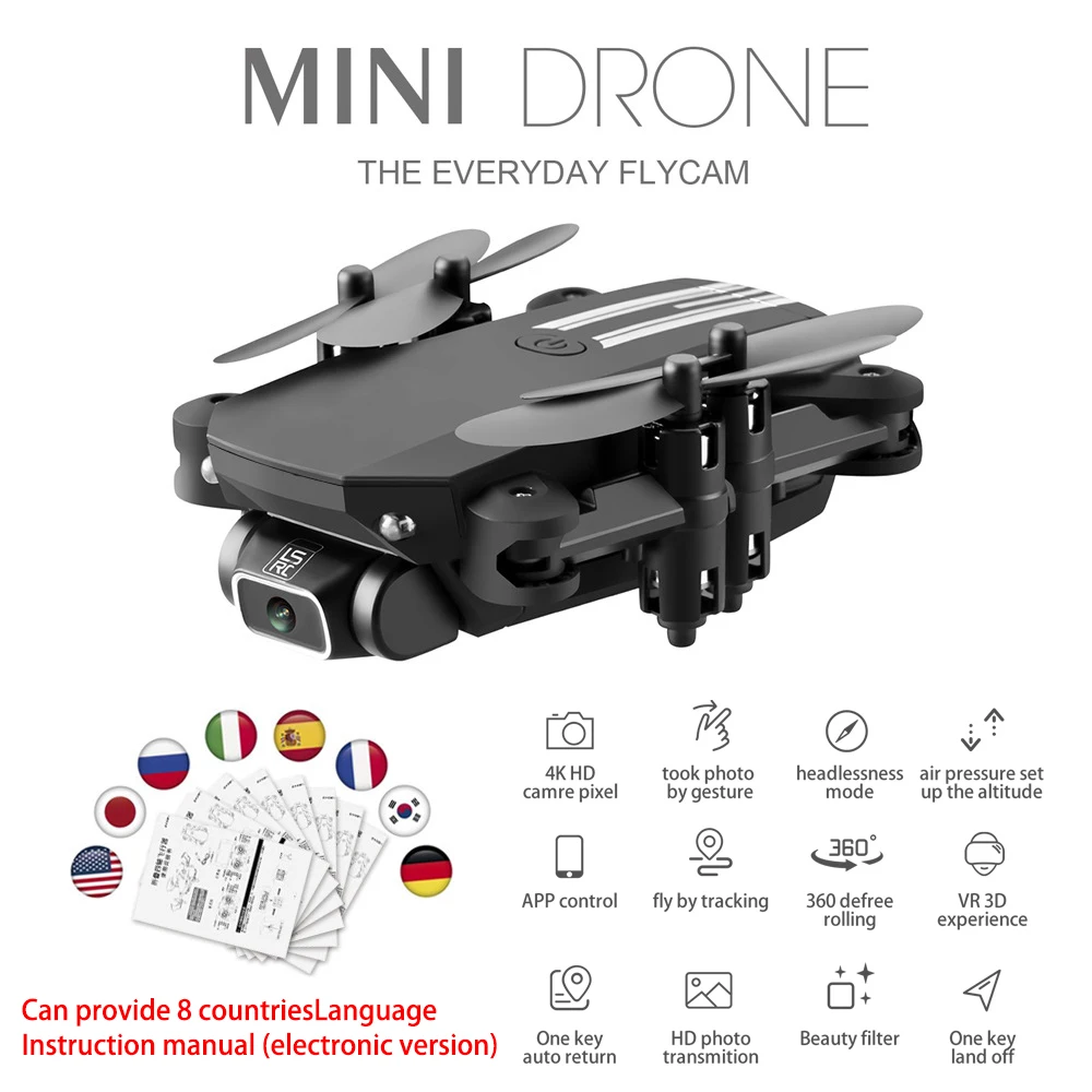 2020 Новый Дрон 4k HD широкоугольная камера wifi fpv с сохранением высоты камерой мини