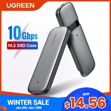 Ugreen m2 ssd 케이스 nvme 인클로저 m.2-usb 유형 c 3.1 ssd 어댑터-nvme pcie ngff sata m/b 키 ssd 디스크 박스 m.2 ssd 케이스(China)