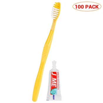 

100pcs/Set Disposable Toothbrushes With Toothpaste Whitening Soft Bristles Tooth Whitening Brush Oral Care Clean Tooth Portable