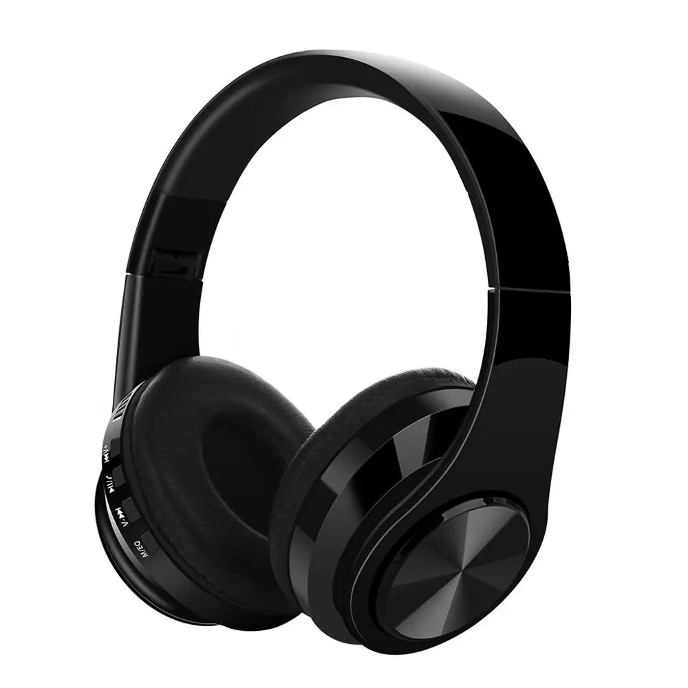 Bluetooth 5,0 Наушники Беспроводные Hi-Fi стерео Супра-слуховые наушники стереонаушники TF карта 3,5 мм Интерфейс 1010 - Цвет: Черный
