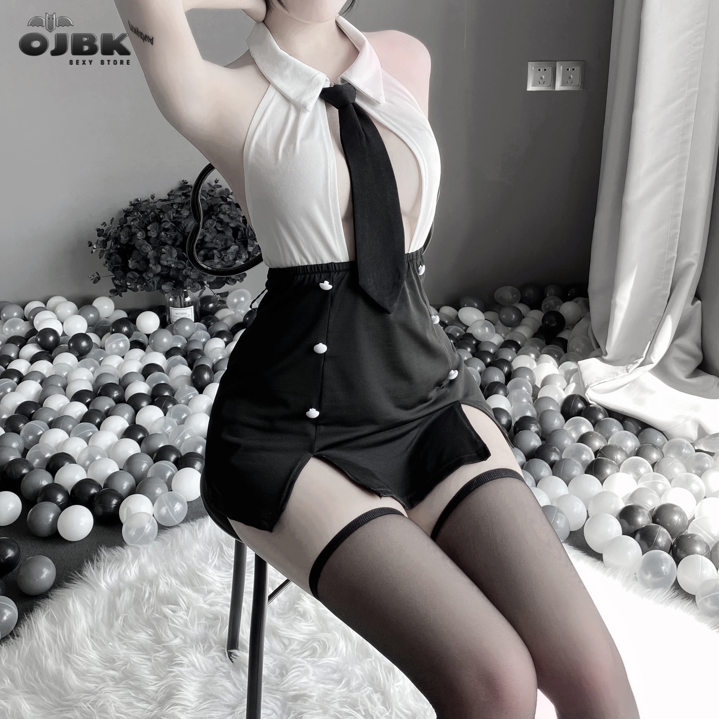 Sexy Office Woman - Women Sexy Lingerie Open Chest Pencil Skirt Office Lady Erotic Cosplay  Costumes Outfits White Black Seductive Secretary Uniform - Exotic Costumes  - AliExpress