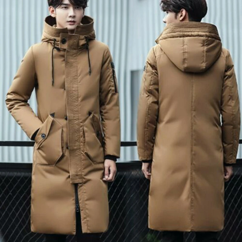 Men\'s Coat Overcoat Autumn Solid Stylish Pocket Outerwear Button Parka