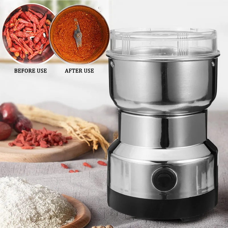 Multi-functional EU Plug 220V 150W Coffee Grinder Stainless Electric Herbs/Spices/Nuts/Grains/Coffee Bean Grinding #15