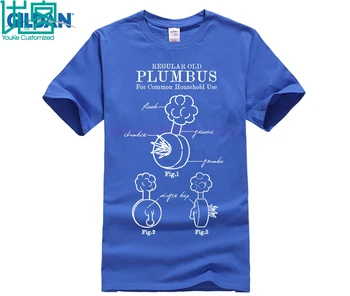 

Casual Shirt Plumbus Blueprint 's T Shirts Adult Crewneck Rick Morty Short Sleeve Adult 100% Cotton T-Shirt Round Collar