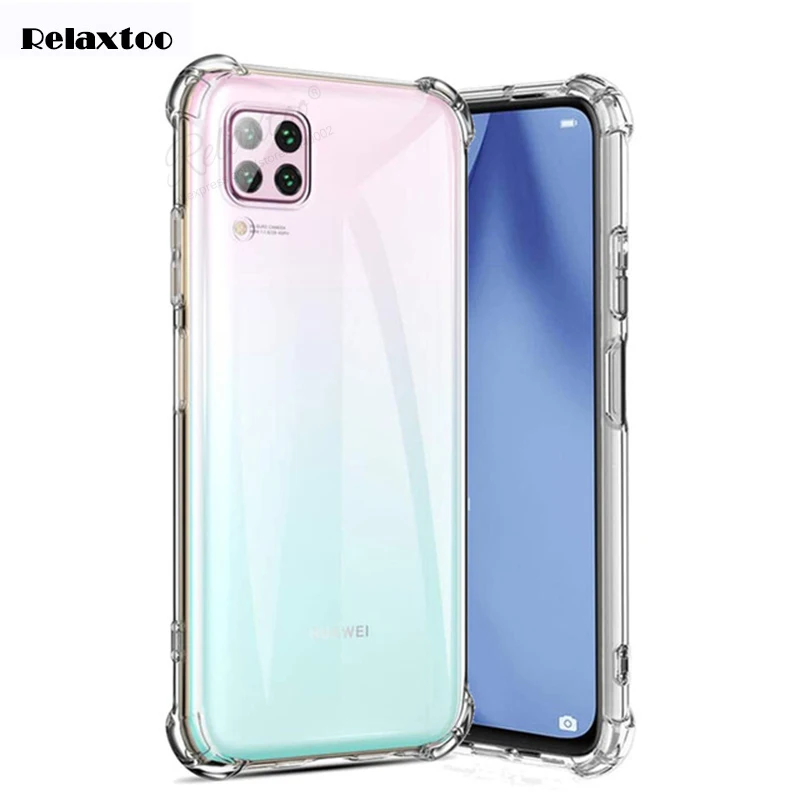 Прозрачный мягкий силиконовый чехол из ТПУ для Huawei P40 Lite P30 Pro прозрачная задняя