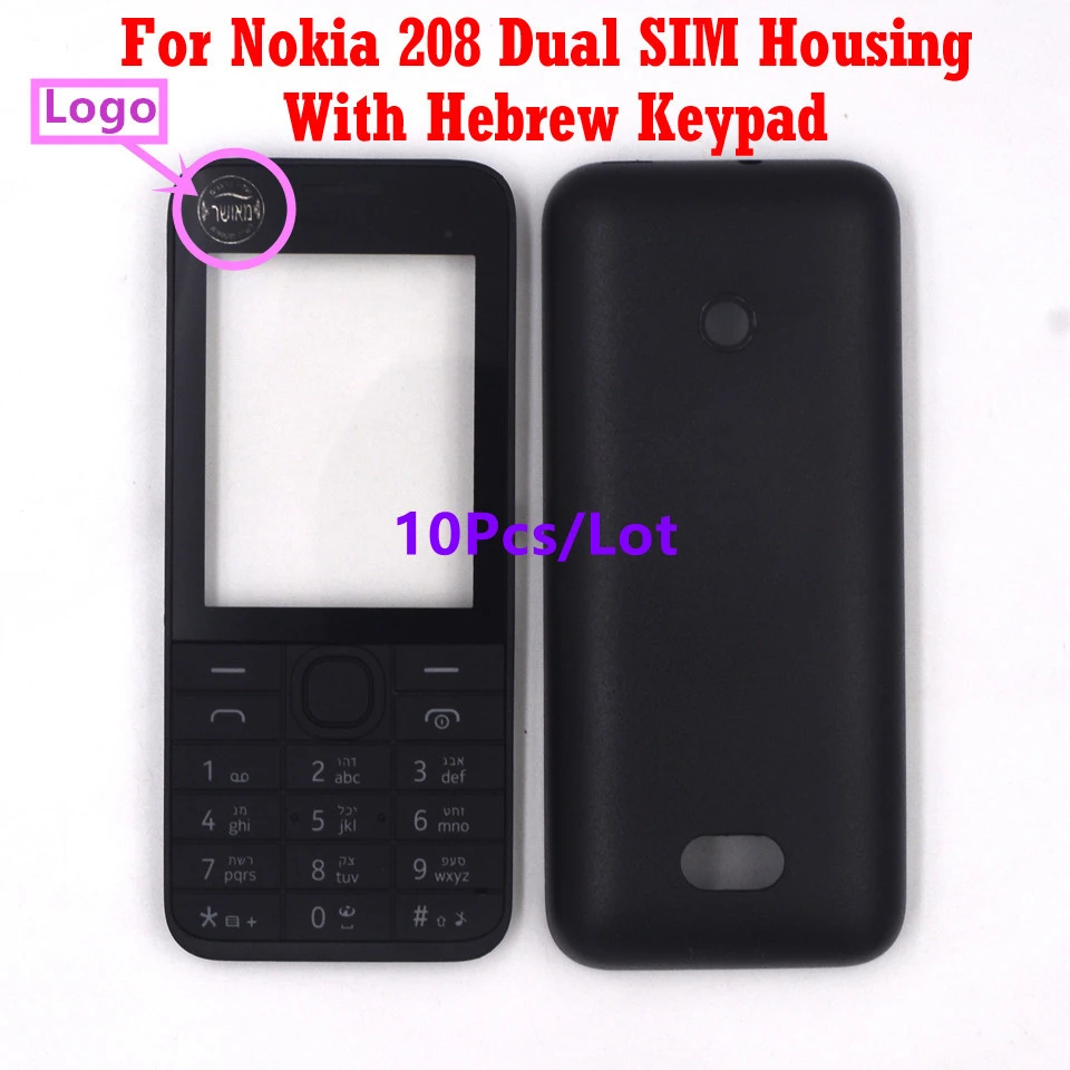 10pcs/lot For Nokia 208 Single / Dual Sim Card New Mobile Phone Housing  Cover Case + Engilish / Russian / Hebrew Keypad - Mobile Phone Housings &  Frames - AliExpress