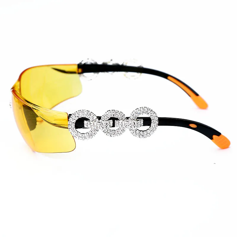 Роскошные солнцезащитные очки с бриллиантами для мужчин и женщин, новые брендовые дизайнерские модные мужские очки для пилота, женские очки для глаз кошки, крутые прозрачные линзы UV400