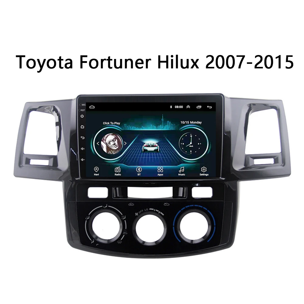 Автомобильный радиоприемник для Тойота Королла Hilux 2007- Android 8,1 HD Сенсорный экран 9 дюймов с Bluetooth с поддержкой USB SWC заднего вида cam