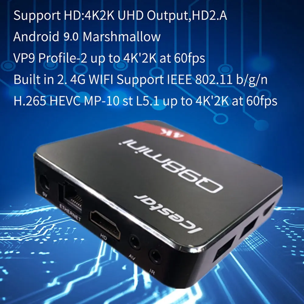 Smart tv Box Android 9,0 2 Гб 16 Гб медиаплеер 4K Google Voice Assistant Netflix Youtube H96MAX 2GB16GB ТВ Android телеприставка