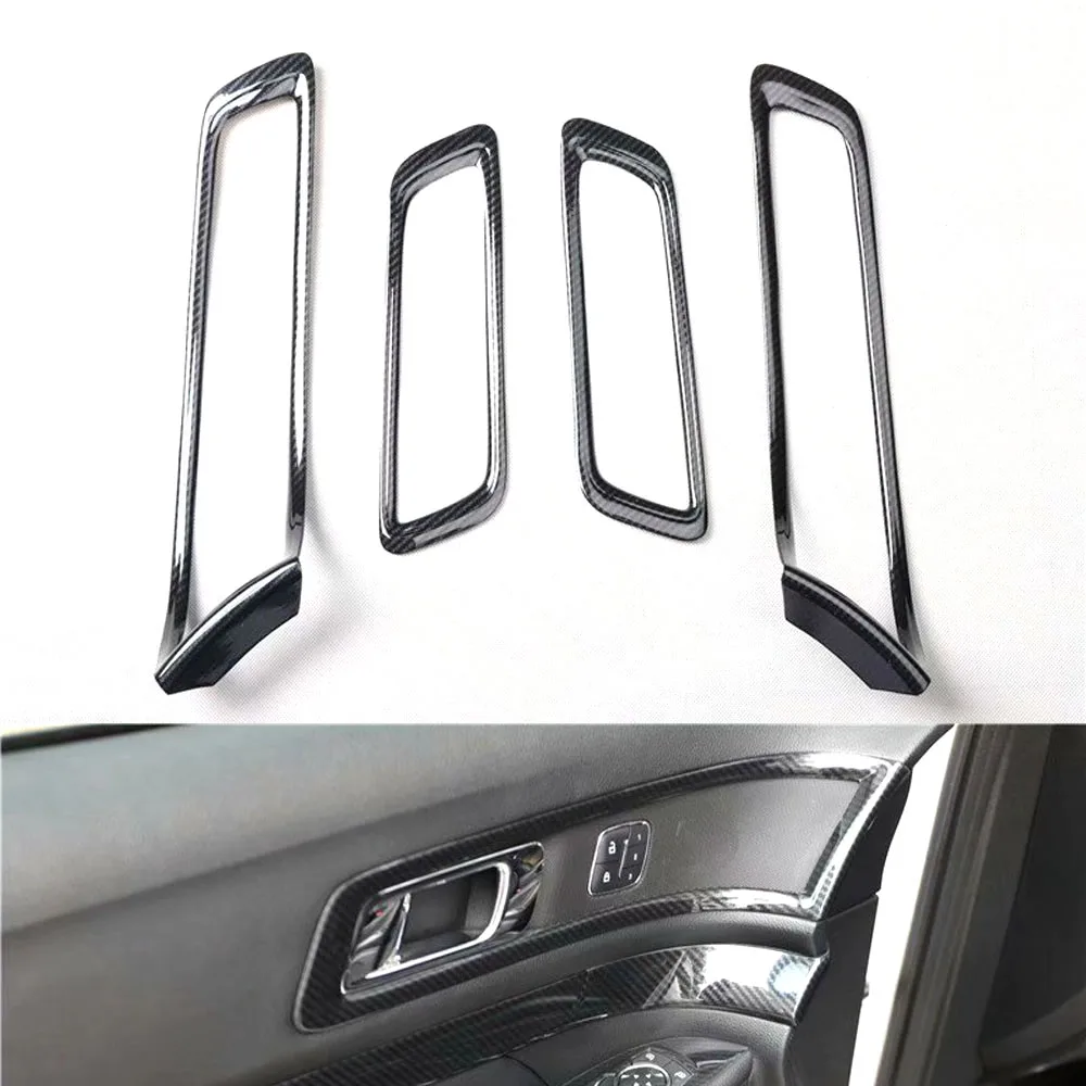 

For Ford Explorer 2016 2017 2018 Car Door Inner Handle Grab Bowl Frame Trim New ABS Car-styling Molding 4pcs