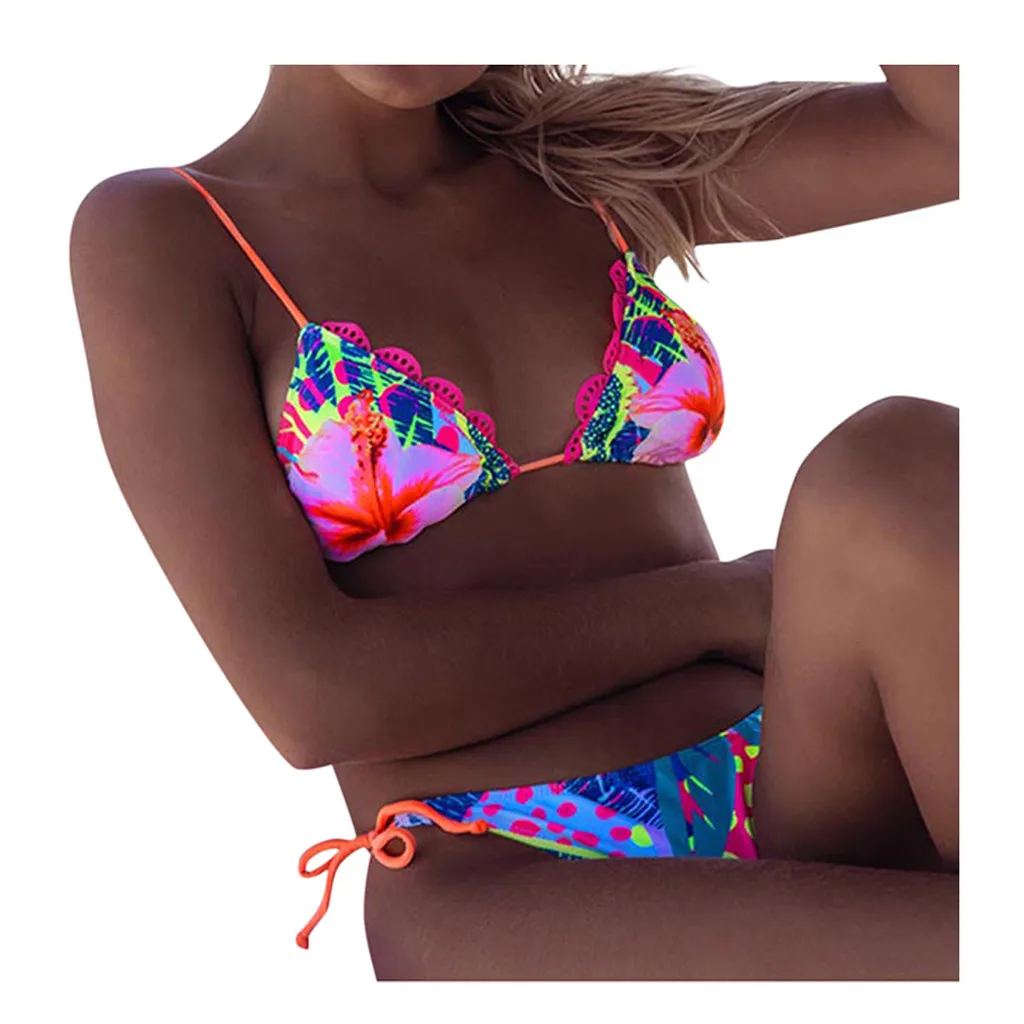 Бикини Mujer Новое поступление женские сексуальные бразильские бикини градиентной расцветки купальники пляжная одежда бикини
