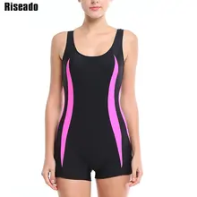 Riseado купальник женский спортивный сдельный купальник Лоскутные купальные костюмы для женщин Boyshorts Racer Back купальные костюмы