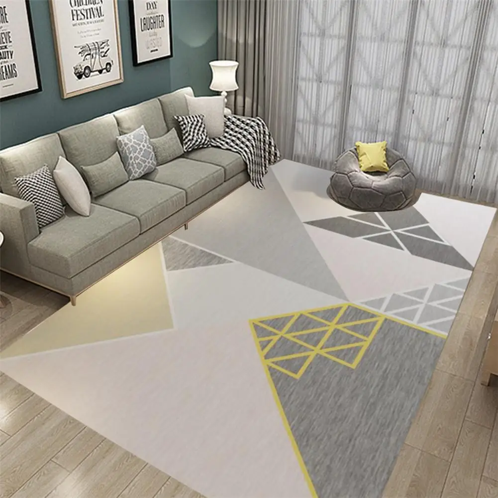 Ковер скандинавский геометрический минималистичный Противоскользящий коврик ковер для дома спальни гостиной не легко деформируется