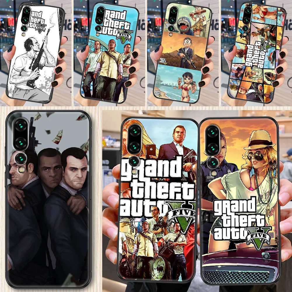 Чехол Grand Theft Auto GTA GTA5 для телефона Huawei P Mate P10 P20 P30 P40 10 20 Smart Z Pro Lite черный чехол с 3D