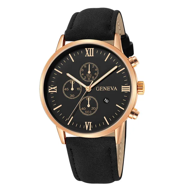2021 Relogio Masculino Watches Men Fashion Sport Stainless Steel Case Leather Strap Watch Quartz Business Wristwatch Reloj Hombr H3